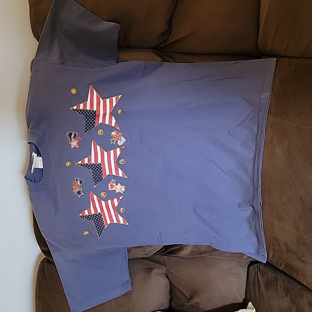 Red, white, blue stars tee